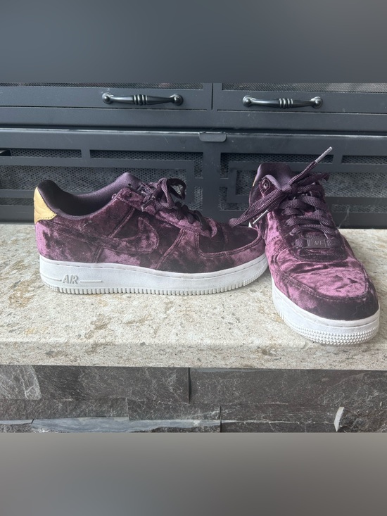 Nike Shoes - Velvet Nike Air Force 1 Lows in Port Wine